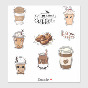 Coffee Lover Custom-Cut Vinyl Laptop Sticker