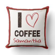 Coffee Lover Custom Name Coffee Bean Gift for Her