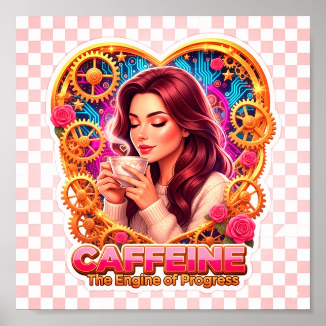 Coffee Lover Daily Ritual Sticker Poster (Front)