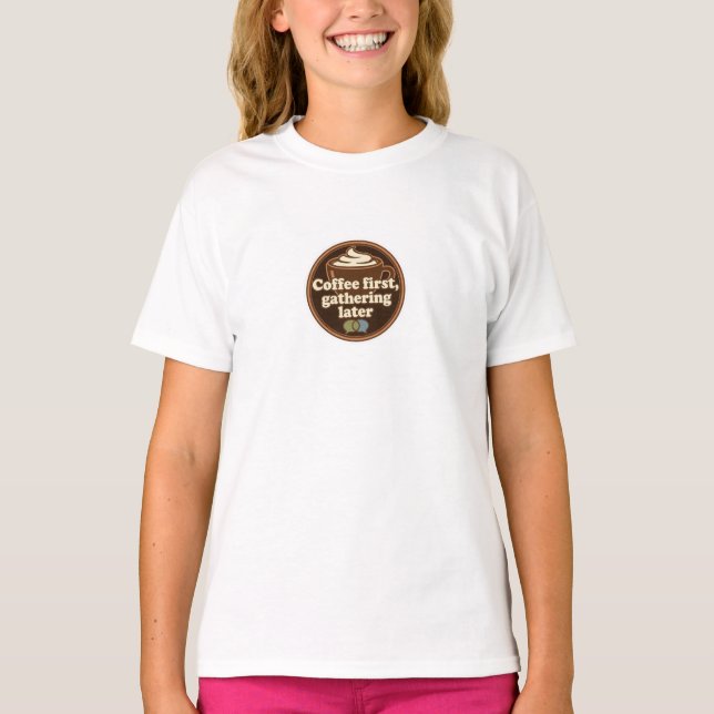 Coffee Lover Daily Ritual Sticker T-Shirt (Front)