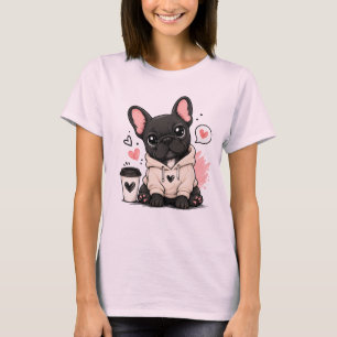 Coffee Lover Design, Cute Puppy Gift T-Shirt
