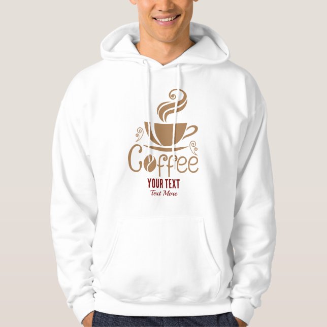 Coffee Lover Design – Minimal Coffee Cup Graphic Hoodie (Front)