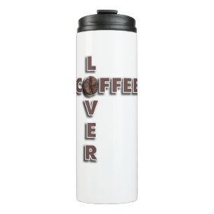 Coffee Lover Design with Real Bean Thermal Tumbler
