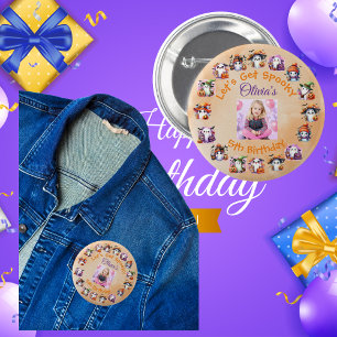 Coffee Lover Ghost Party Button for Kids Birthday