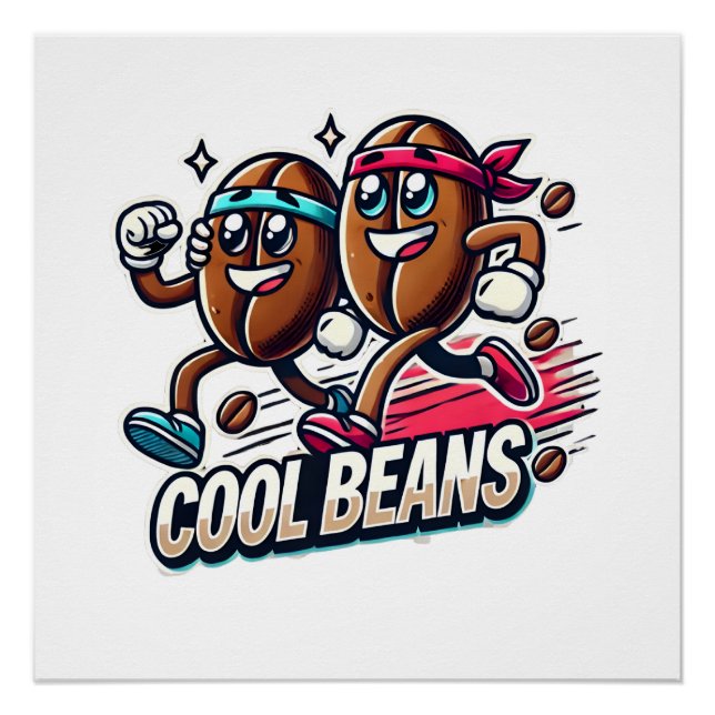 Coffee Lover Gift, Coffee Bean Tee, Coffee Addict  Poster (Front)