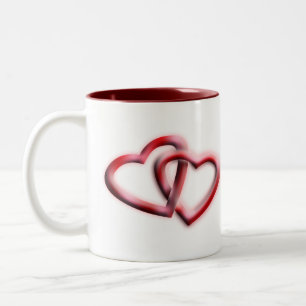 Coffee Lover Gift Ideas Heart Design Two-Tone Coffee Mug