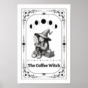 Coffee Lover Gift Whimsical Zodiac Witchy Trendy Poster