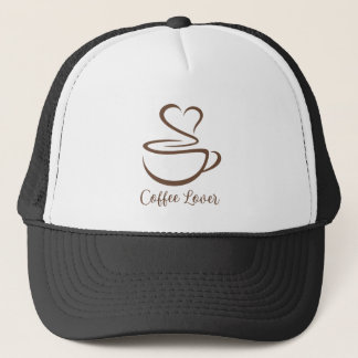 Coffee Lover Heart Steam Trucker Hat