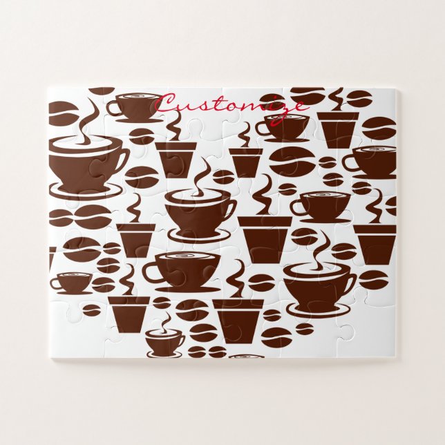 Coffee Lover Heart Thunder_Cove Jigsaw Puzzle (Horizontal)