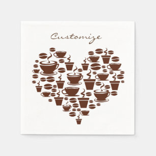 Coffee Lover Heart Thunder_Cove Napkin