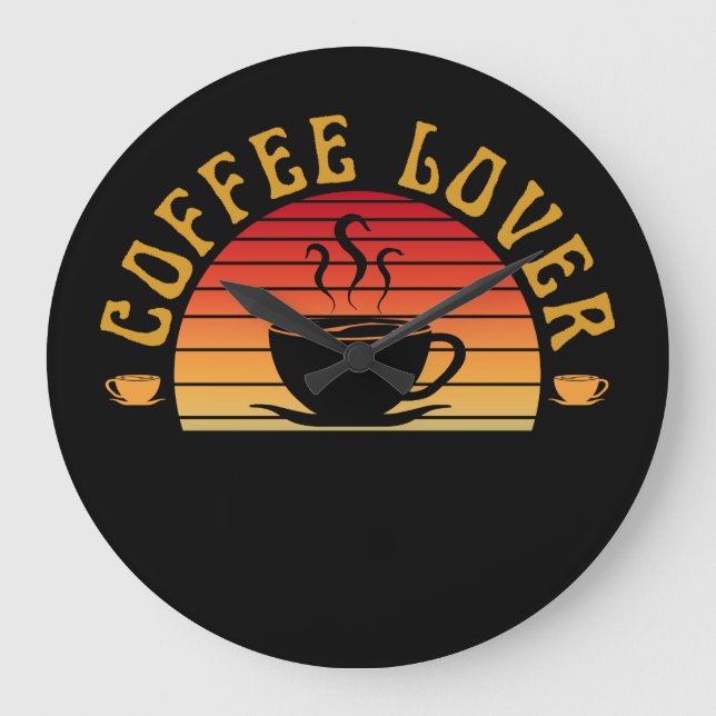 COFFEE LOVER LARGE CLOCK (Front)