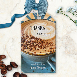 Coffee Lover Latte Thank You Gift Tags