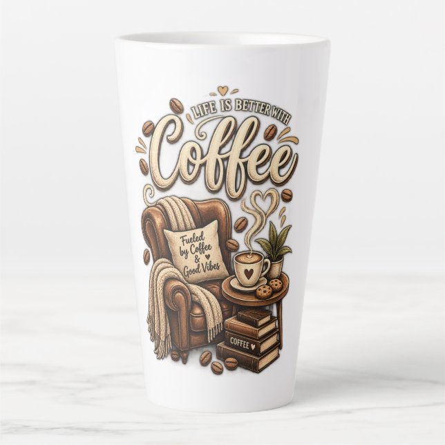 Coffee Lover – Life Is Better With Coffee Latte Mug (Front)
