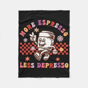 Coffee Lover Mental Health Awareness  Fleece Blanket