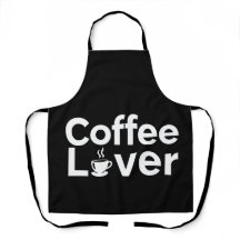 Coffee Lover Minimalist Typography Black Apron
