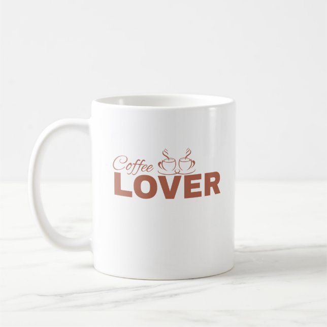 Coffee Lover Mug | Cute Coffee Quote Ceramic Mug (Left)