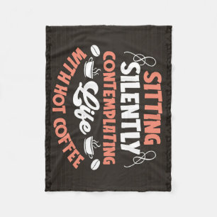 Coffee Lover My Life With Hot Coffee Fleece Blanket