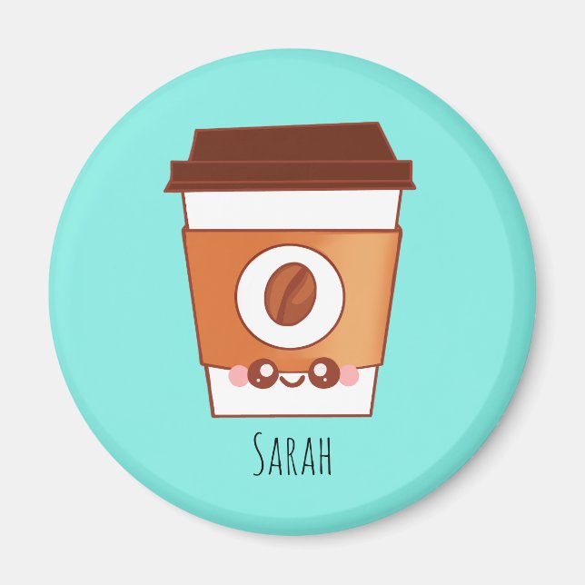 Coffee Lover Paper Cup Unique  Magnet (Front)