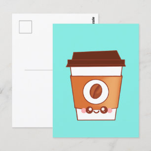 Coffee Lover Paper Cup Unique Postcard