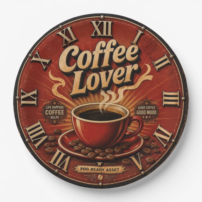 Coffee Lover  Paper Plate (Front)