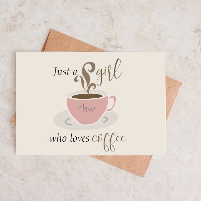 Coffee Lover Personalised Script for Her Note Card (Creator Uploaded)