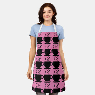 COFFEE LOVER PINK KITCHEN APRON