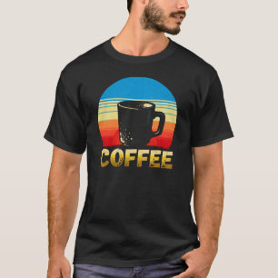 Coffee Lover Retro Sunset Vintage Graphic T-Shirt