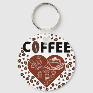Coffee lover T-Shirt Key Ring