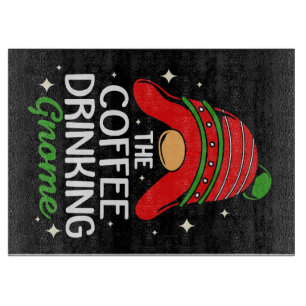 Coffee Lover The Coffee Drinking Gnome Cutting Board