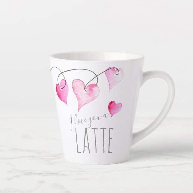 Coffee Lover Valentines Day Gift Hearts Mug (Right)