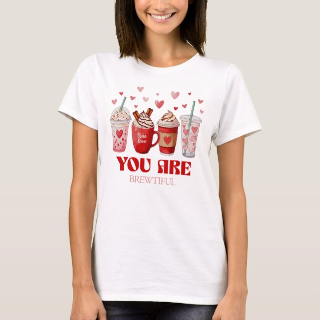 Coffee Lover Valentines Day T-Shirt (Front)