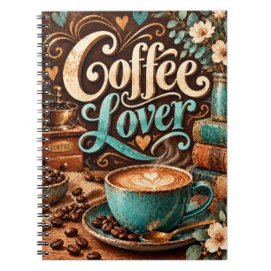 Coffee Lover Vintage Coffee Design Notebook