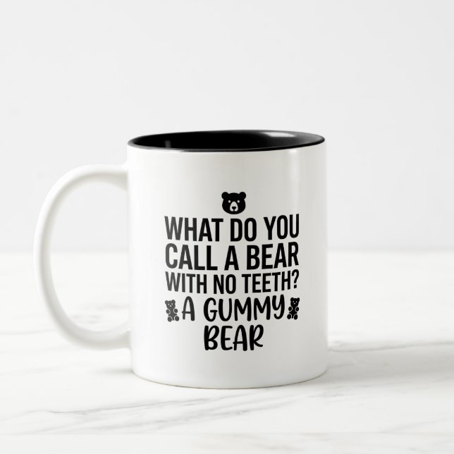 Coffee Lovers Bear Mug Funny Quote Gift (Left)