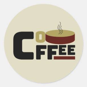 "Coffee Lover's Club"T-Shirt Classic Round Sticker