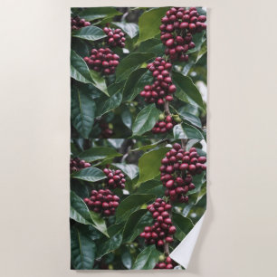Coffee Lovers Coffee Tree, Beach Towel