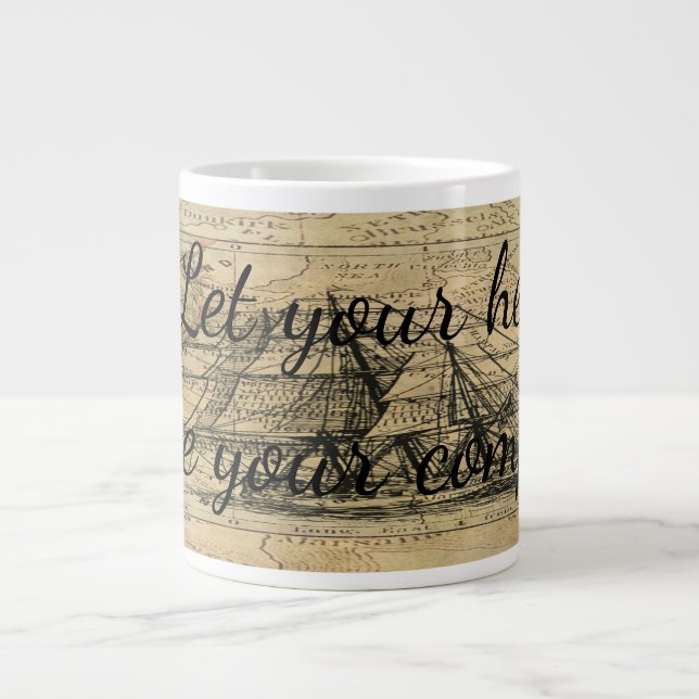 Coffee Lovers Compass Large Coffee Mug (Front)