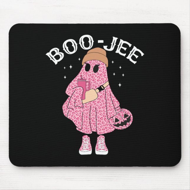 Coffee Lovers Cute Ghost Halloween Costume Boujee  Mouse Pad (Front)