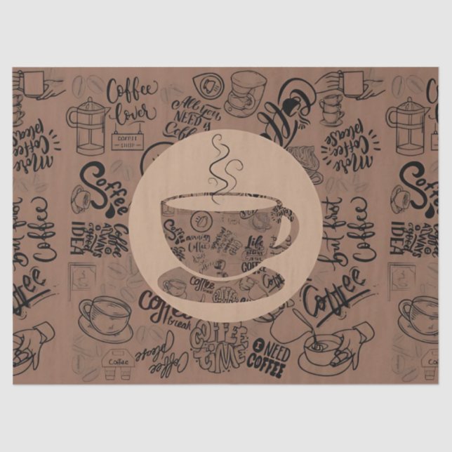Coffee Lovers' Delight Tissue Paper (Front)