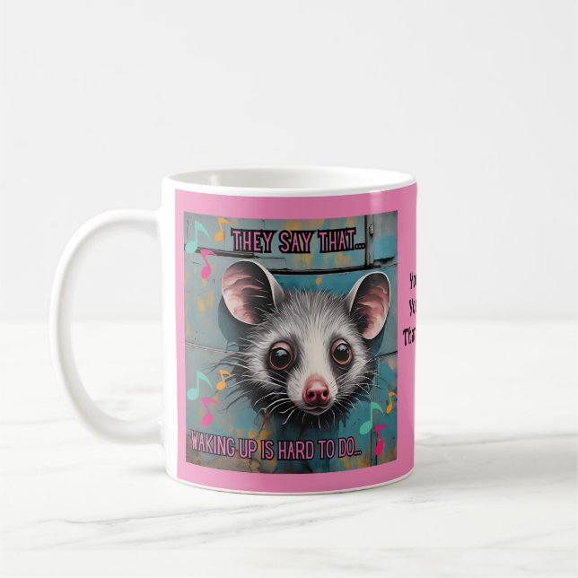 Coffee Lover's Gift.  Caffiene Addicts Mug (Left)