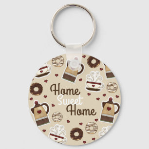 Coffee Lovers Home Sweet Home Key Ring
