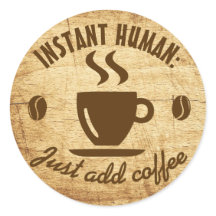 Coffee Lover's Humour Weathered Wood Typography