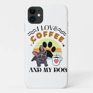Coffee Lovers - I Love Coffee And My Dog Case-Mate iPhone Case