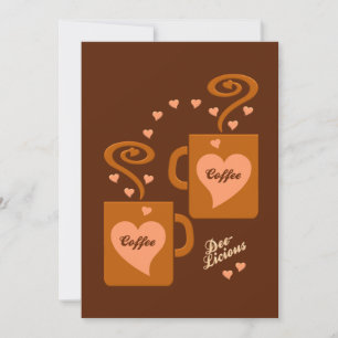 Coffee Lovers invitation, customise Invitation