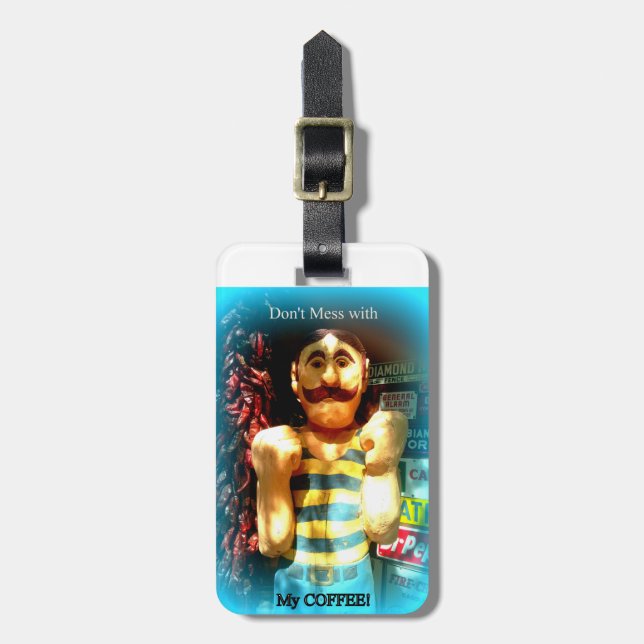 coffee lovers luggage tag (Front Vertical)