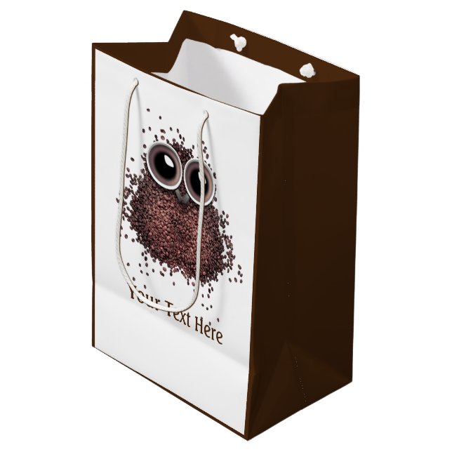 Coffee Lovers  Medium Gift Bag (Front Angled)