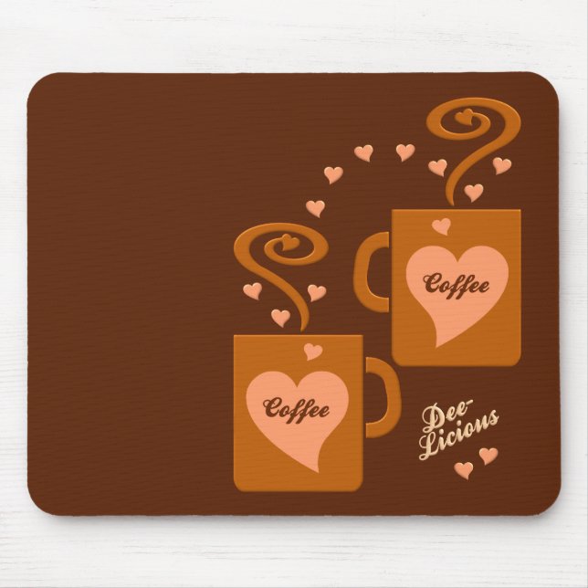 Coffee Lovers mousepad, customise Mouse Pad (Front)