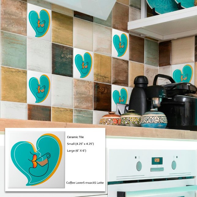 Coffee LoverS muackS Latte Tile (Add this cool touch to your home spaces.)