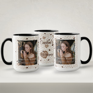Coffee Lovers Photo Name Christmas Gift for Her Mug