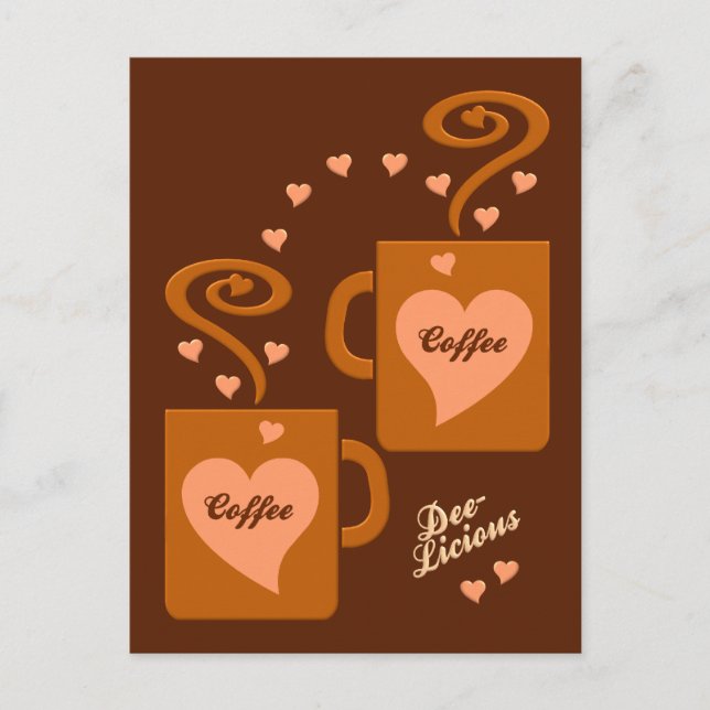 Coffee Lovers postcard, customise Postcard (Front)