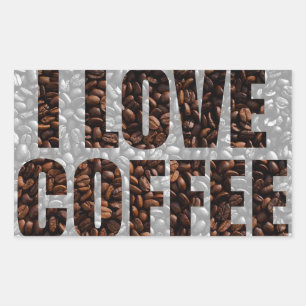 Coffee lovers rectangular sticker